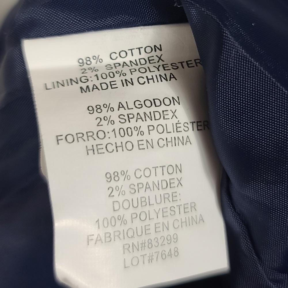 Isaac Mizrahi Blue White Pinstripe Open Blazer 8 - Picture 10 of 10